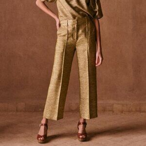 NWT Sezane carter pants - gold color - in size 6 (eu 38) - High waisted